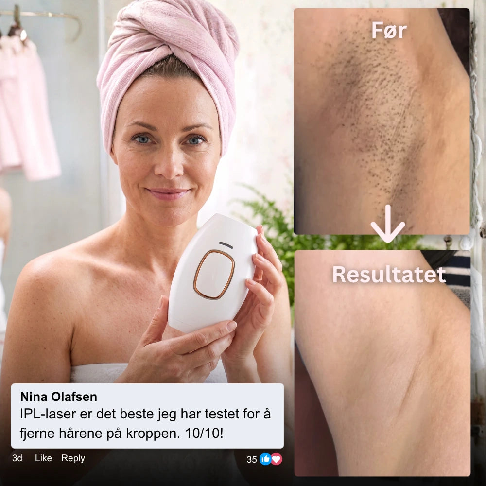 Silky® IPL-Laser - Permanent fjerning av kroppshår
